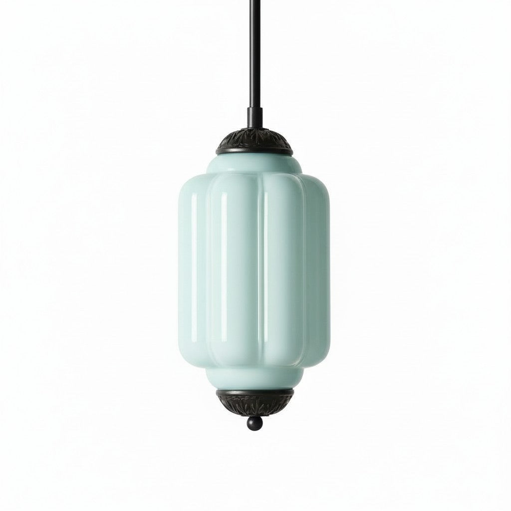 Eloise Vintage Glass Chandelier - Milk Glass Home Accent