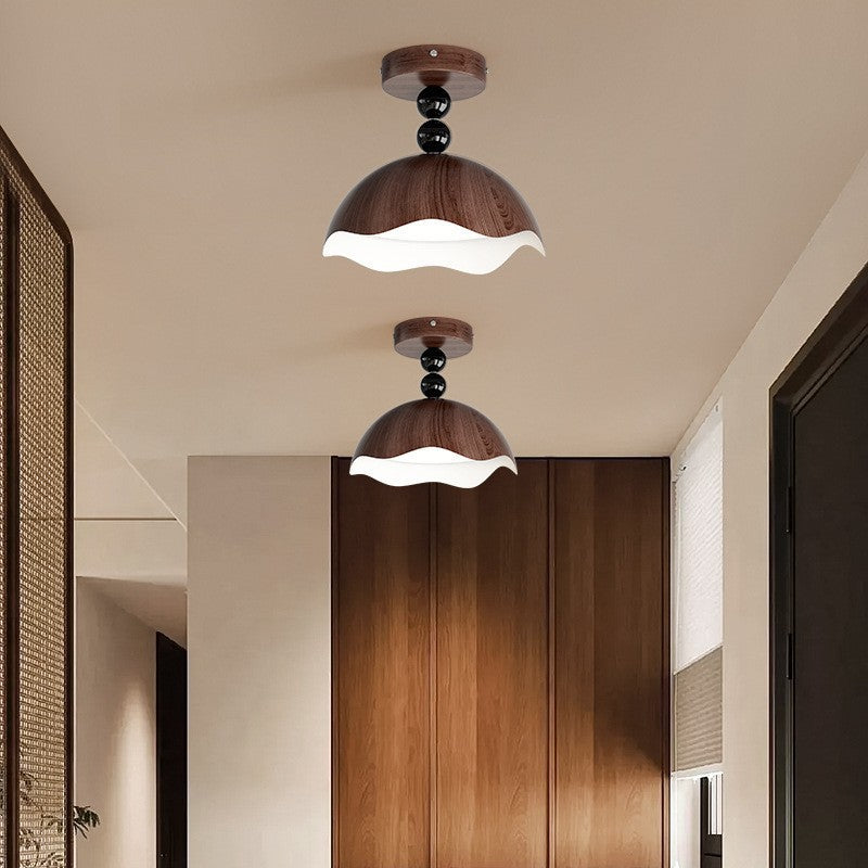 Antique Decorative Dome Smoothed Eggshell Acrylic Ceiling Lamp For Hallway