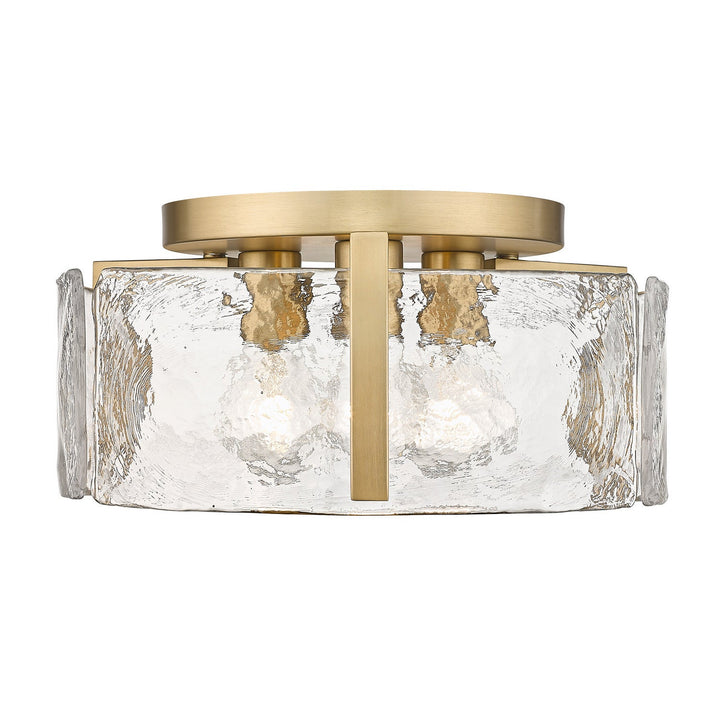 Plafonnier Verre Vintage de Ferme – Luminaire Couloir Plafond Laiton