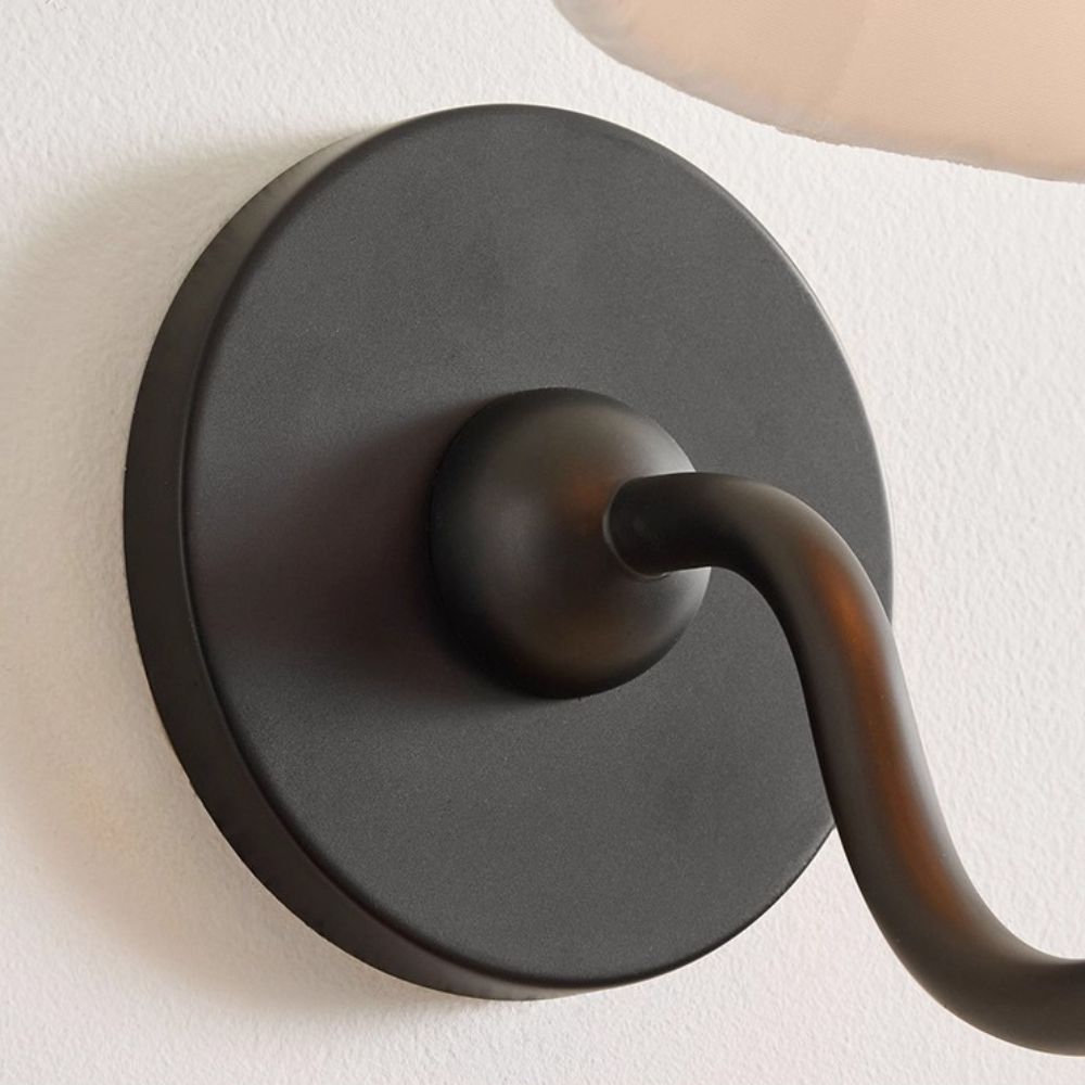 Pleated Linen Wall Sconce - Modern 2 light Fabric sconce for Bedroom