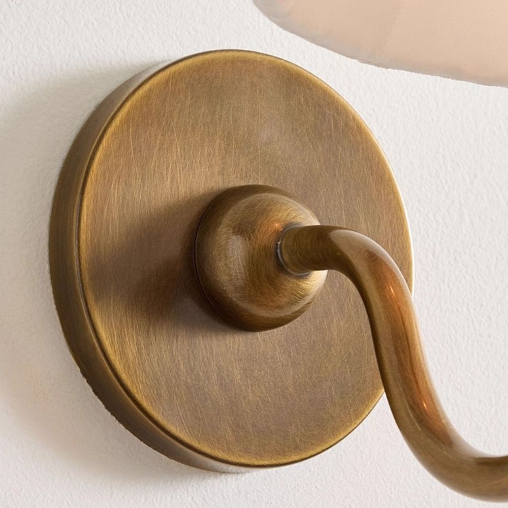 Pleated Linen Wall Sconce - Modern 2 light Fabric sconce for Bedroom