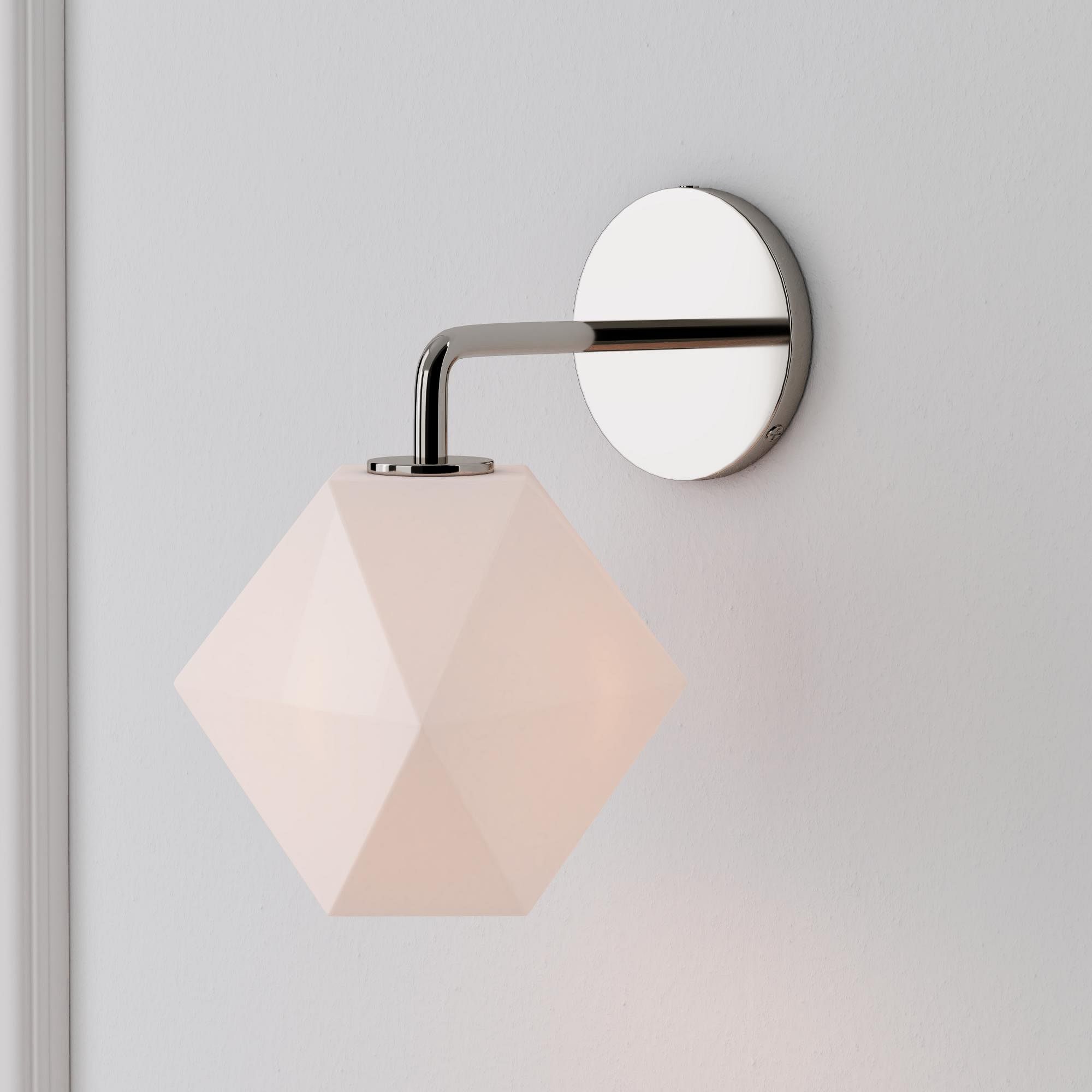 Talvior Geometric Modern Bathroom Sconce - Faceted Shade Light in Luxe Finishes