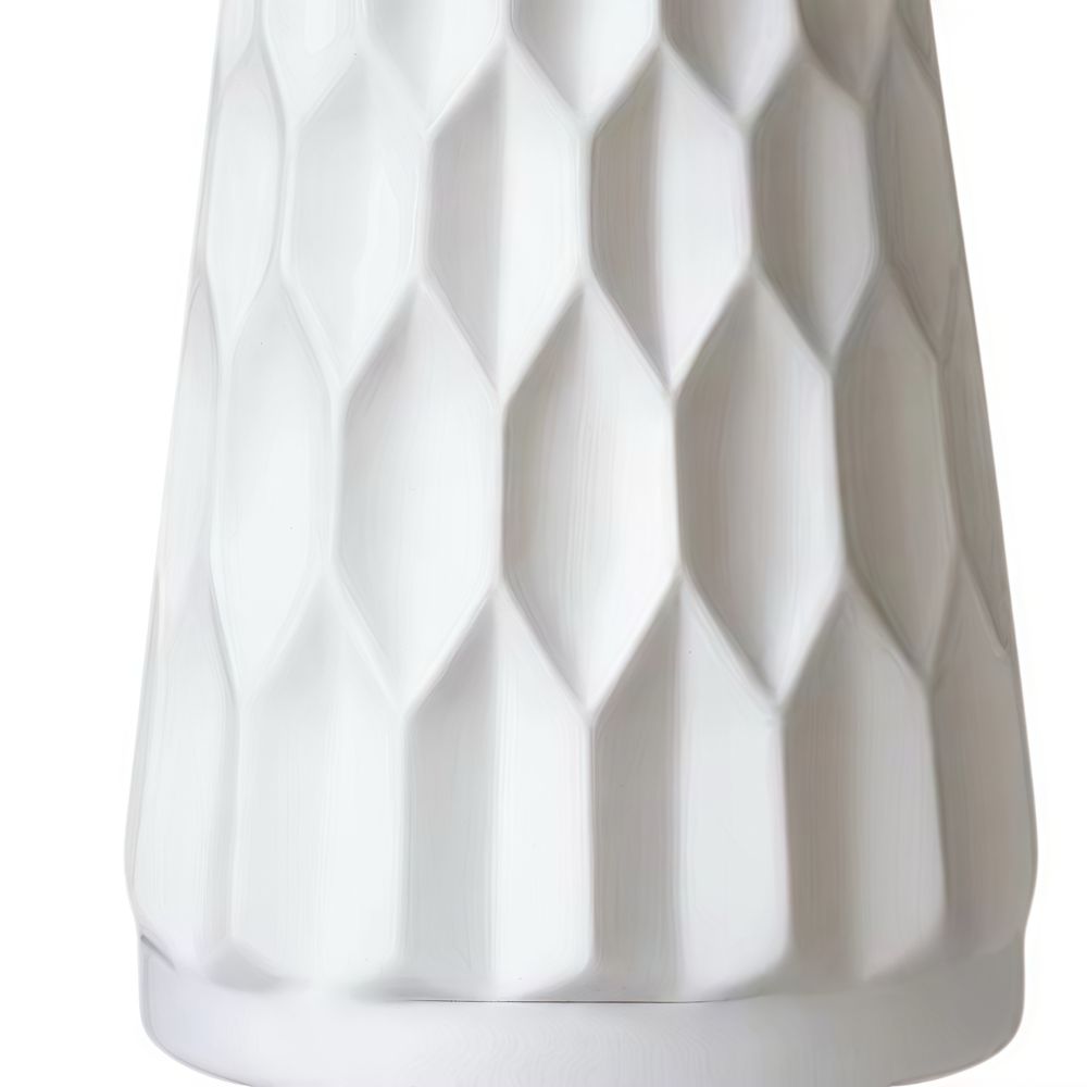 White Oak Pendant Light - Minimalist Porcelain Fixture For Dining Room