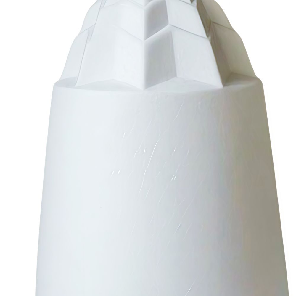 White Oak Pendant Light - Minimalist Porcelain Fixture For Dining Room