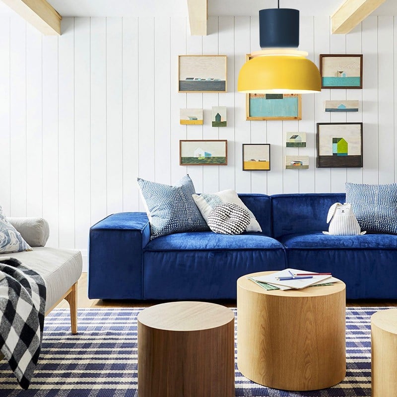 Macri Acrylic Colorful Bowl Shade Pendant Light For Kitchen