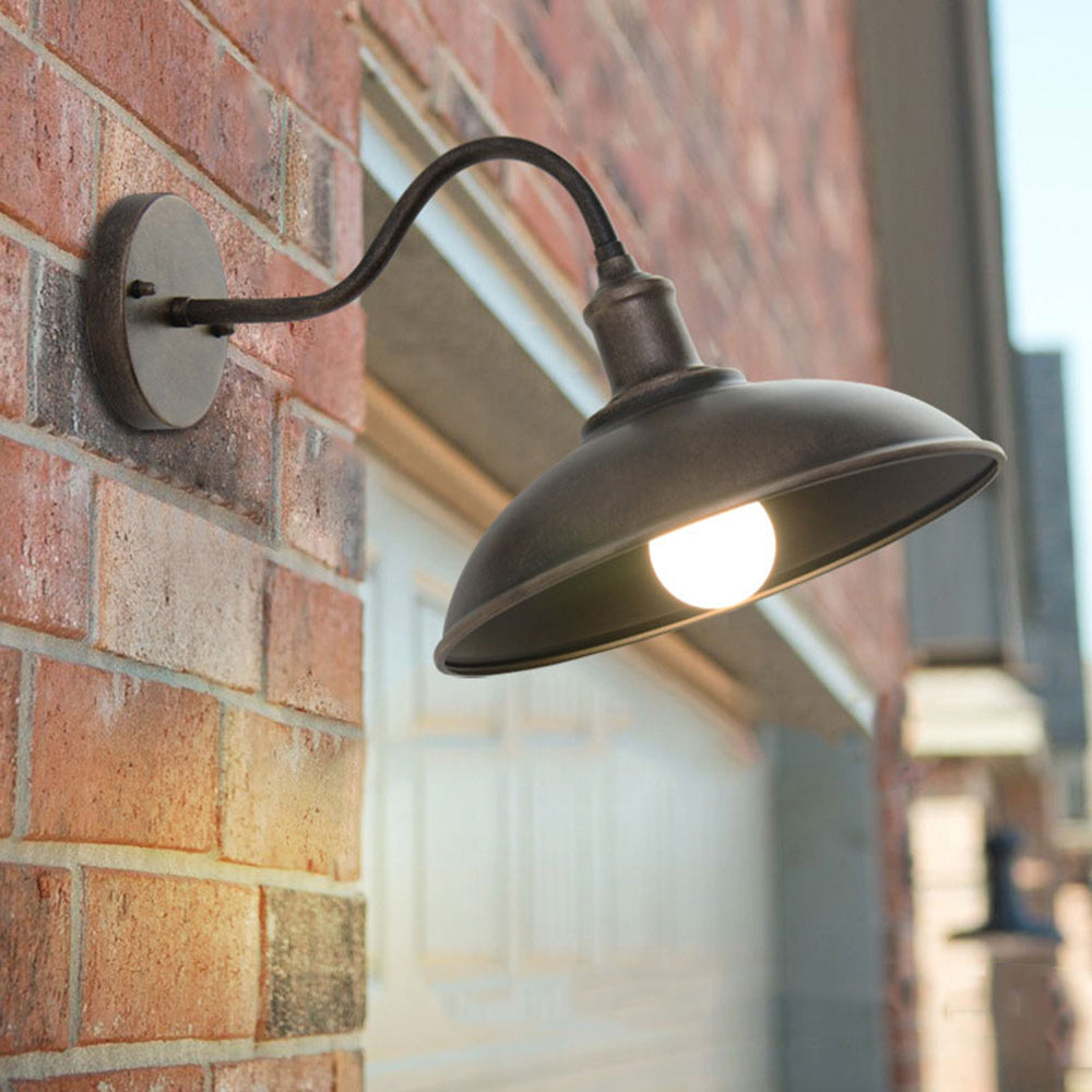 Bronze Finish Industrial Outdoor Wall Sconce Light
