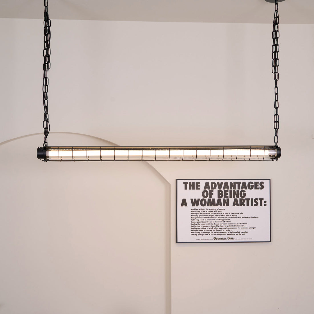 Handcrafted Glass Channel-Set Diffusers Linear Chandelier Sleek Design