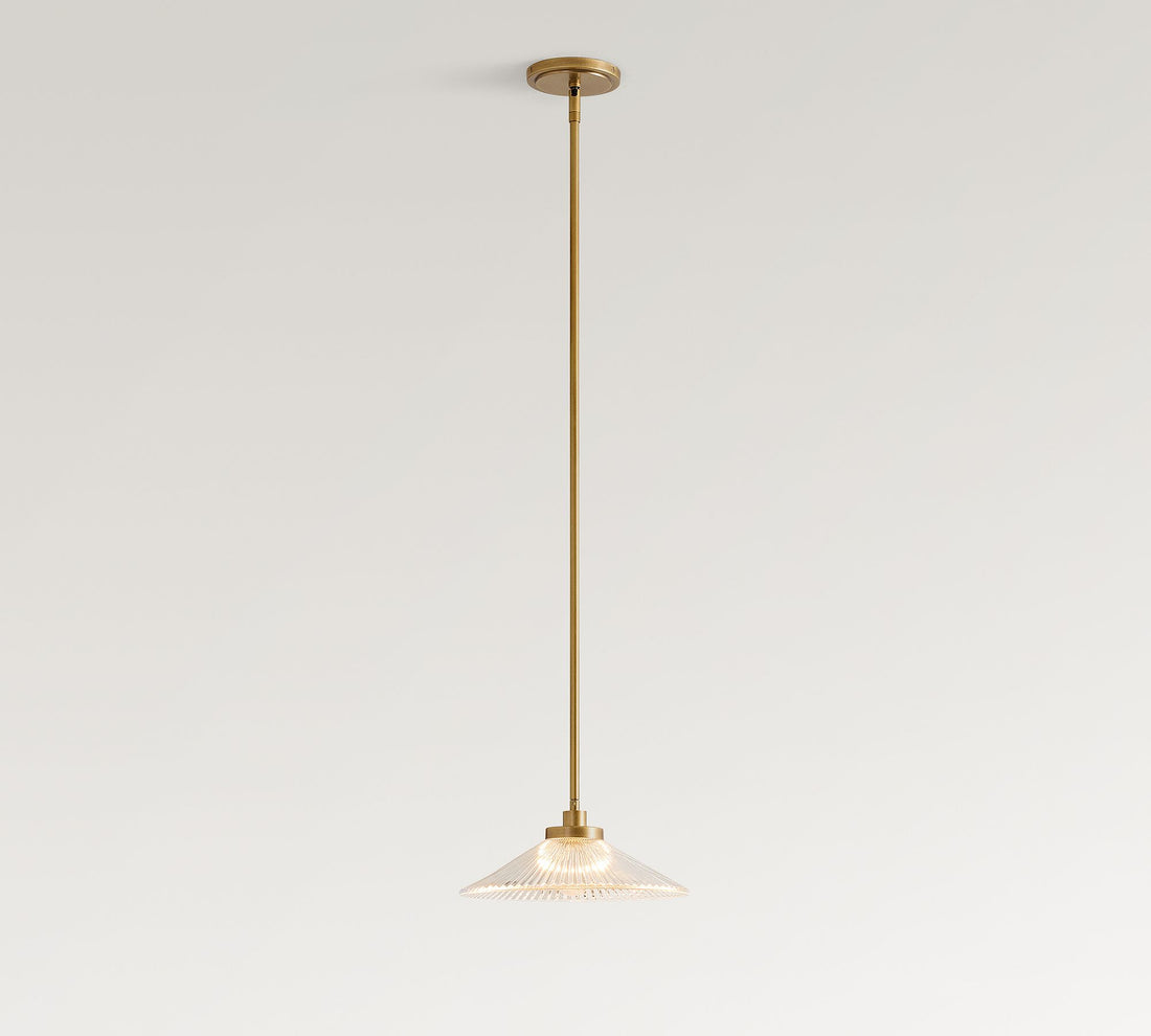 Suspension Bravira en verre strié – Lampe élégante pour îlot de cuisine