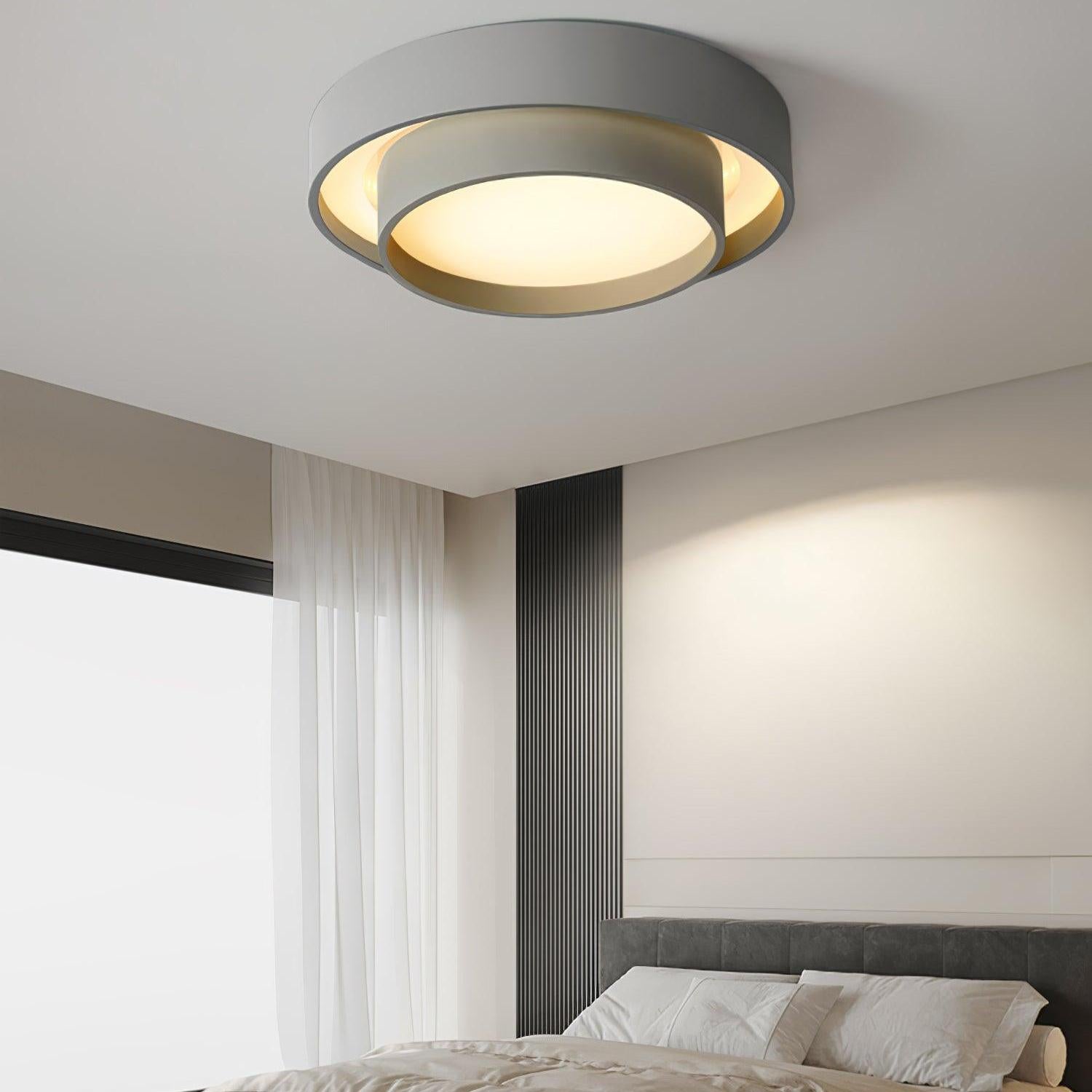 Round Double Layer Ceiling Light – Nordic Acrylic Flush Mount Design