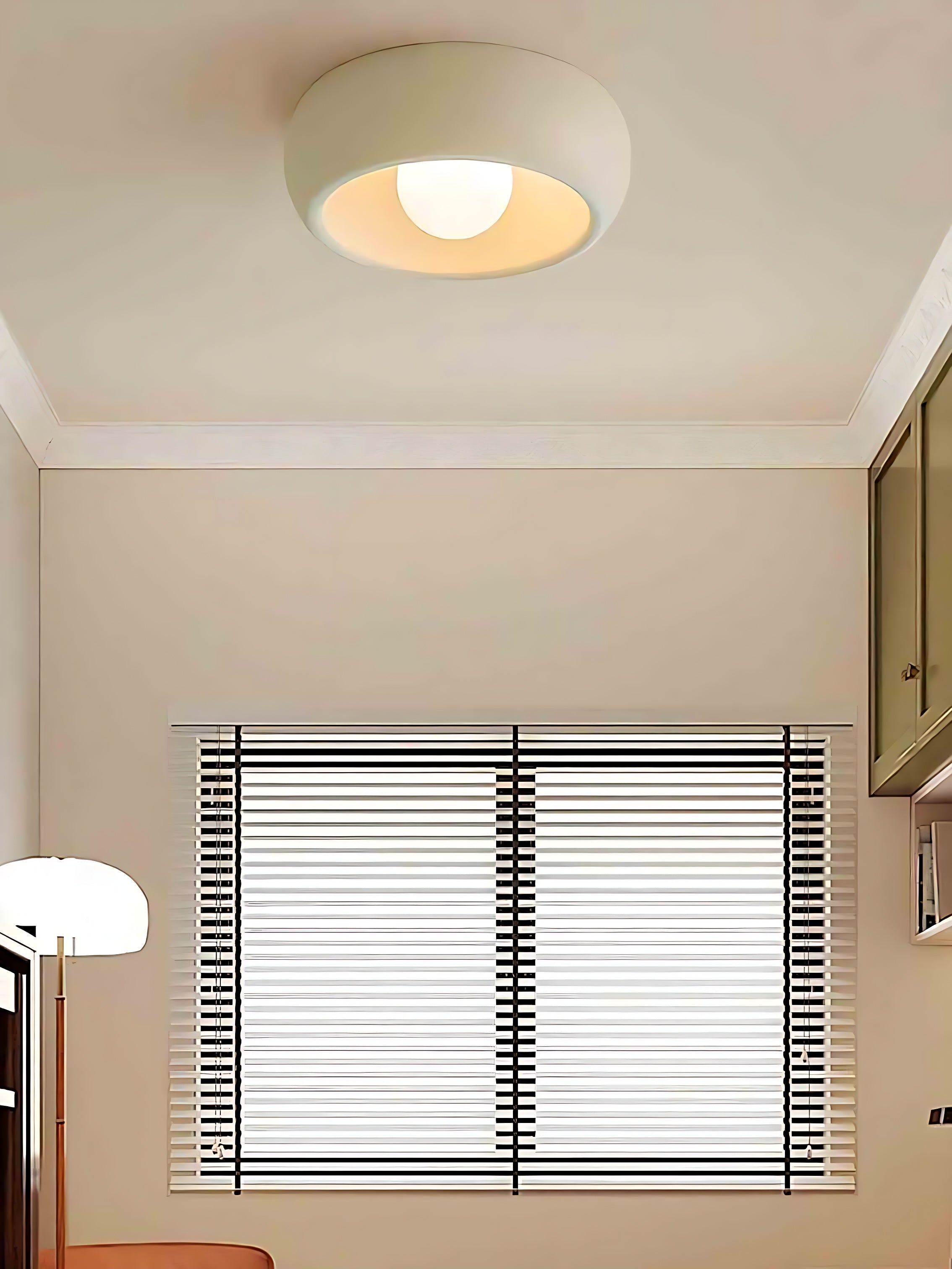 Modern Glass Metal Ceiling Light in Walnut for Indoor Lighting