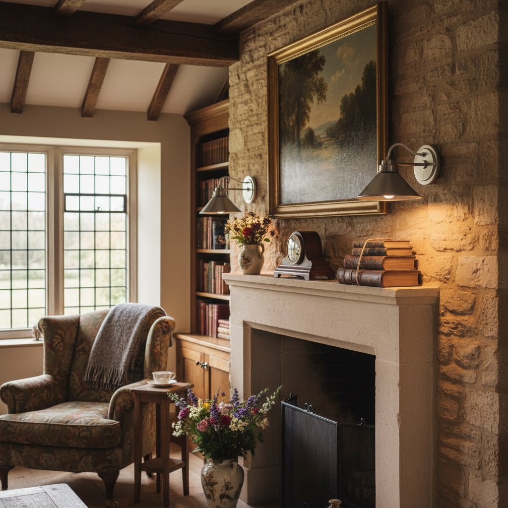 Aurenza Sconce – Farmhouse Wall Light with Metal Accents for Cozy Spaces