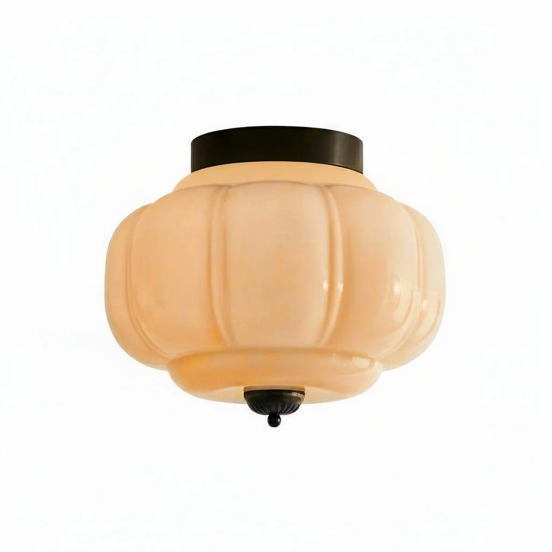 Vintage Eloise Milk Glass Flush Mount Ceiling Light - Vintage Charm Soft Glow