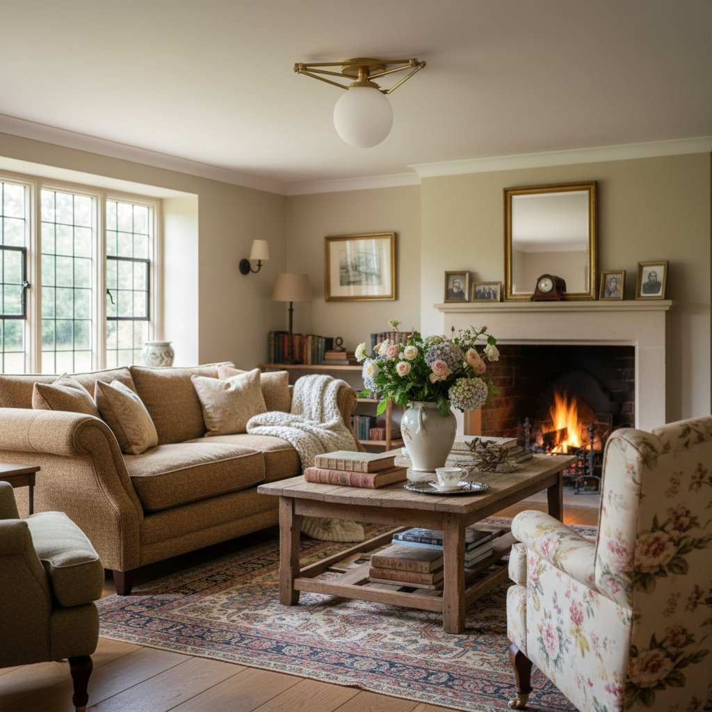 Glorica Glass Geometric Brass Ceiling Light - Hand-Blown Globe Design