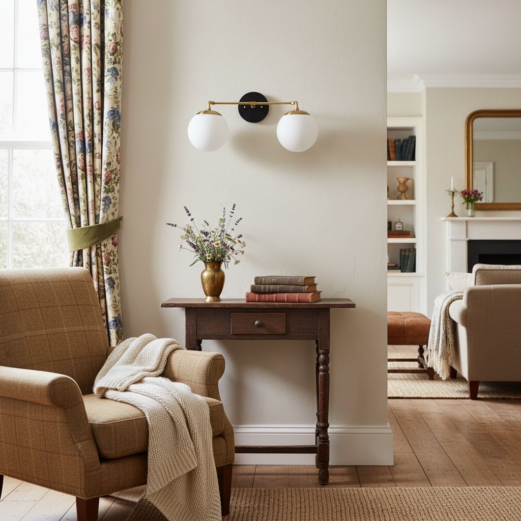 Glorica Glass Wall Sconce - Modern Vintage Vanity Light Fixture