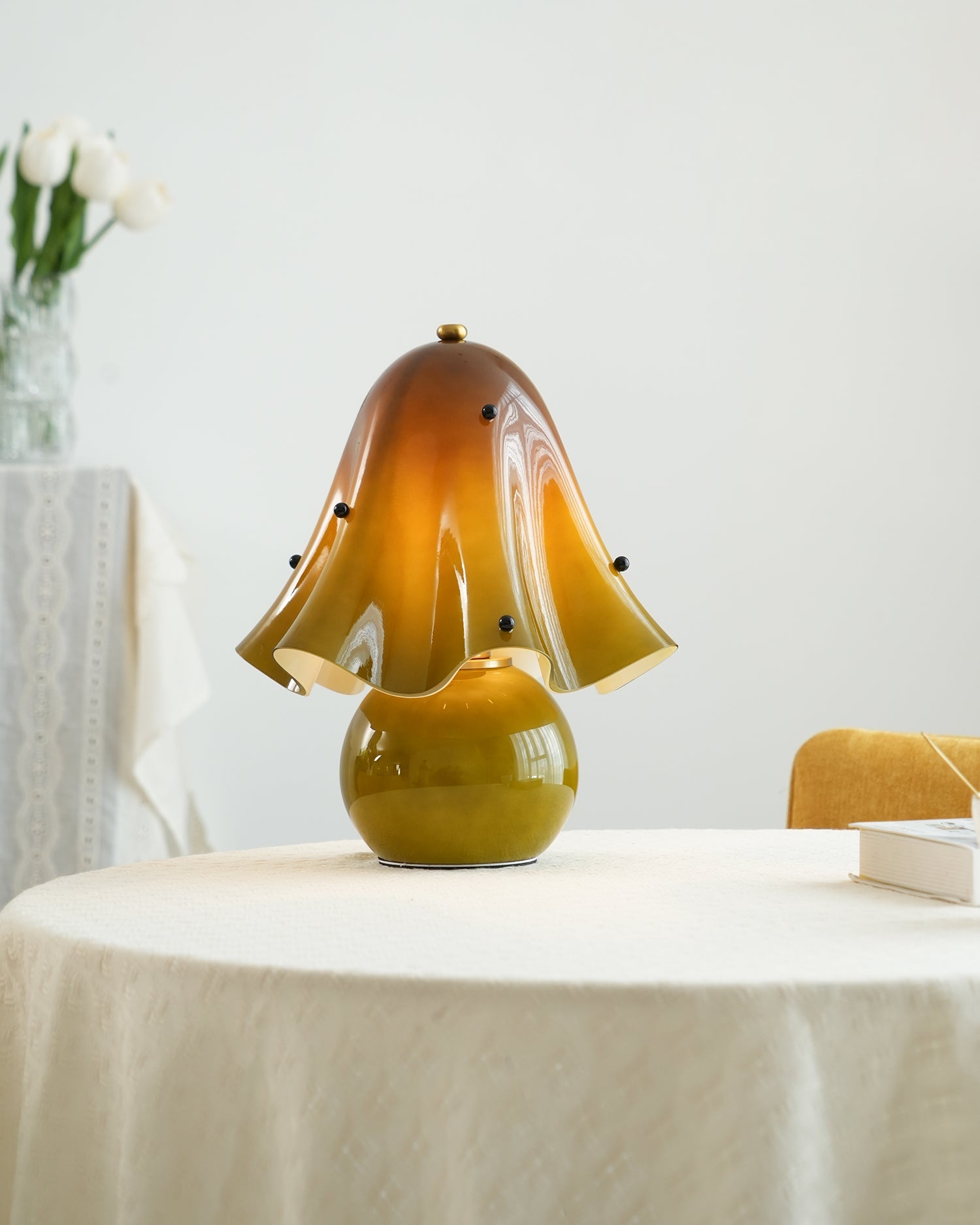 Bellina Decorative Table Lamp - Sculptural Bell Flower Shape