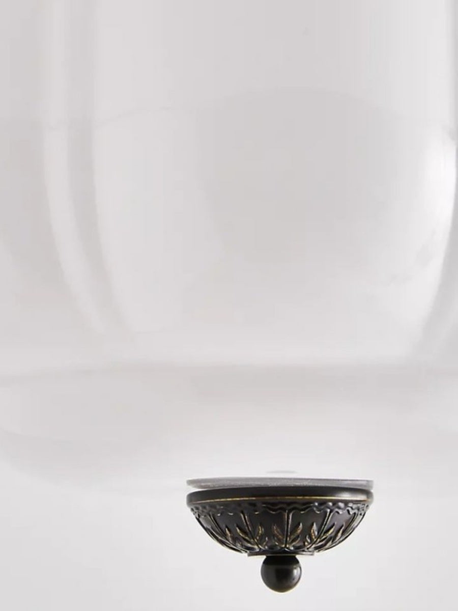 Plafonnier élégant en verre vert