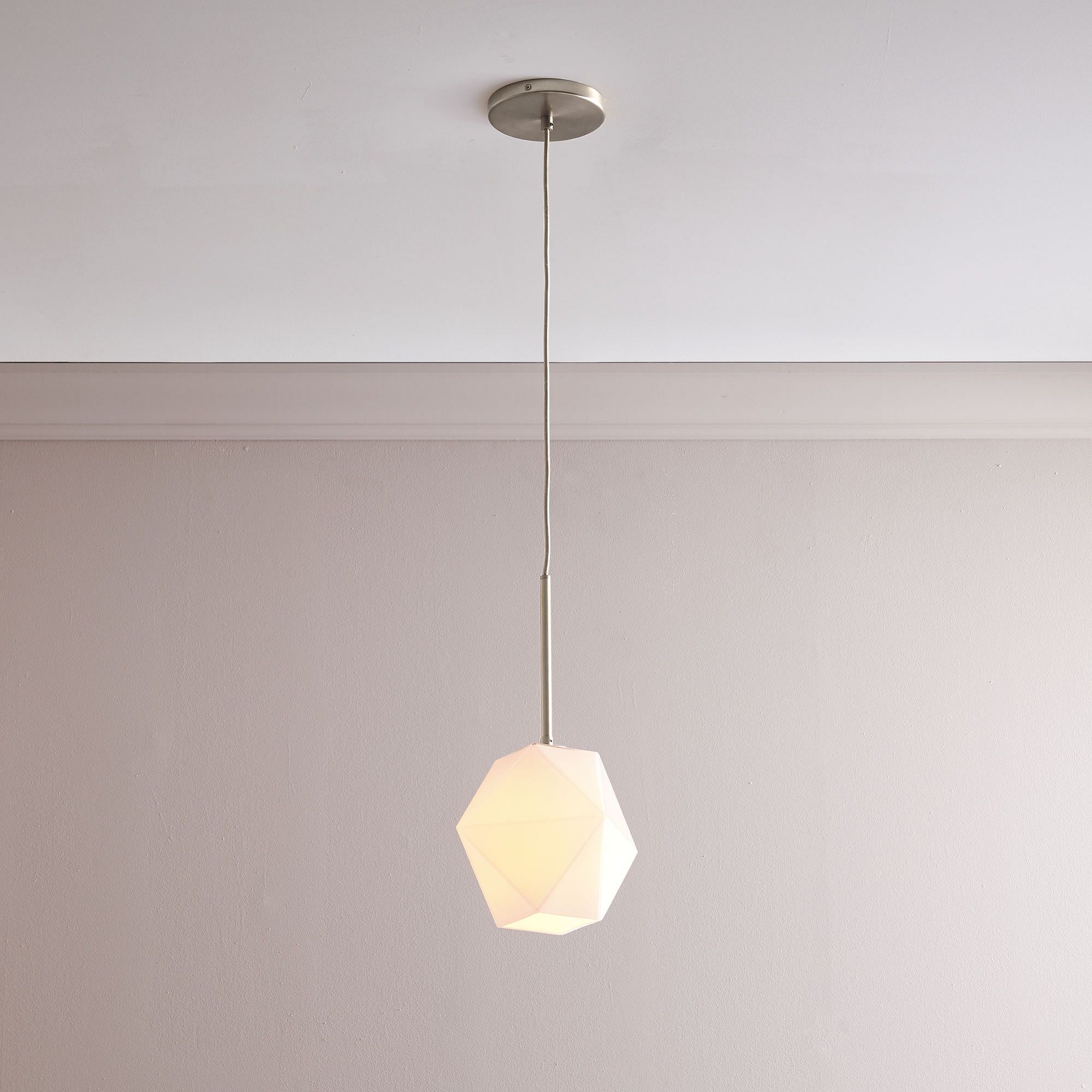 Talvior Faceted Pendant Light – Adjustable Glass Light Fixture