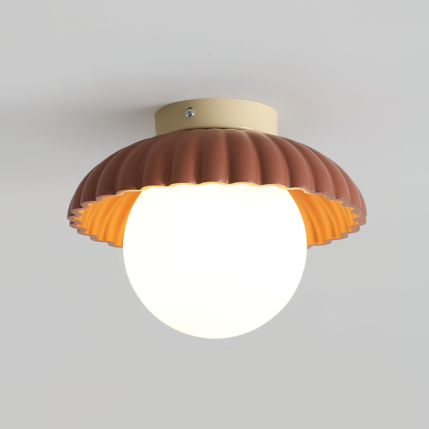 Classy Alien Cream Style Ceiling Light with Classic Round Shape