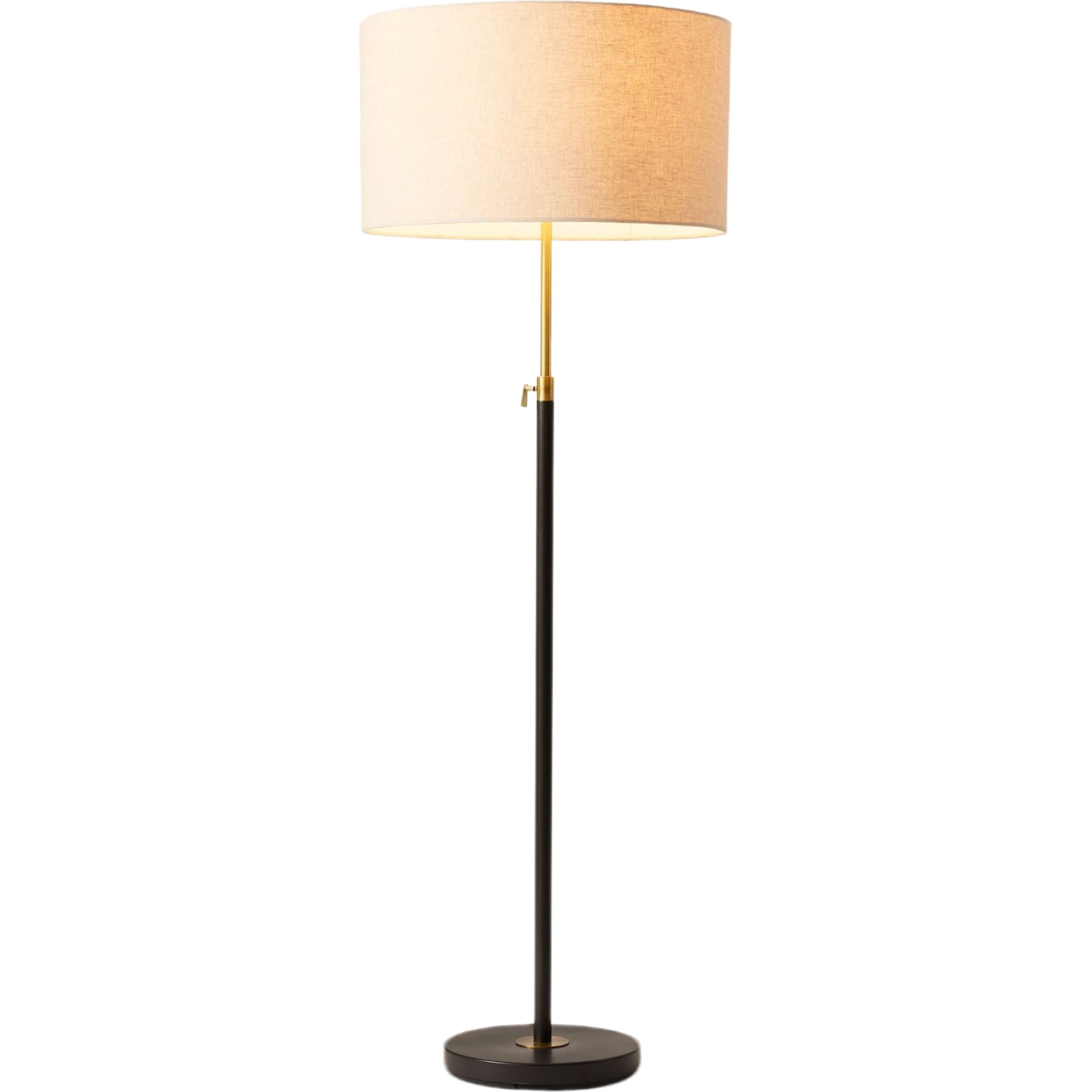 Mavora Linen Floor Lamp - Modern Adjustable Metal Lamp for Living Room