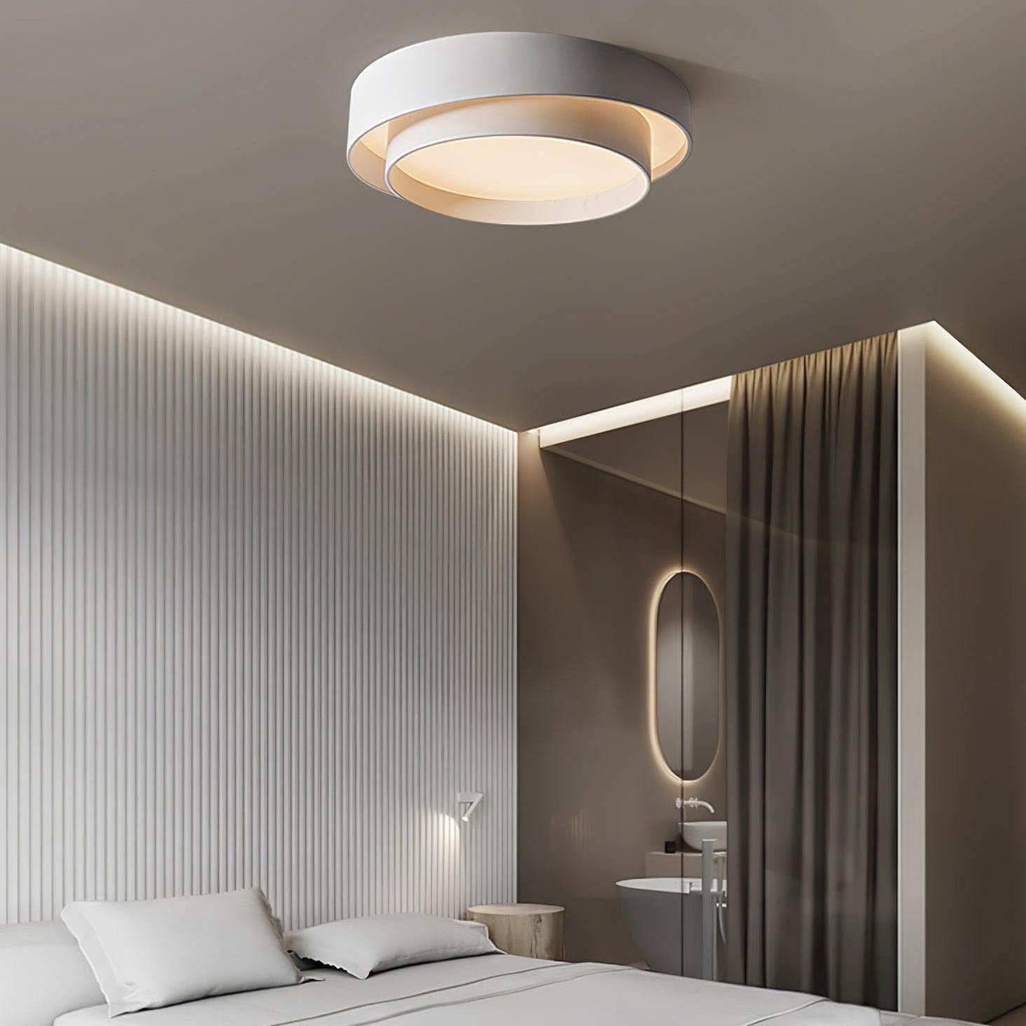 Round Double Layer Ceiling Light – Nordic Acrylic Flush Mount Design