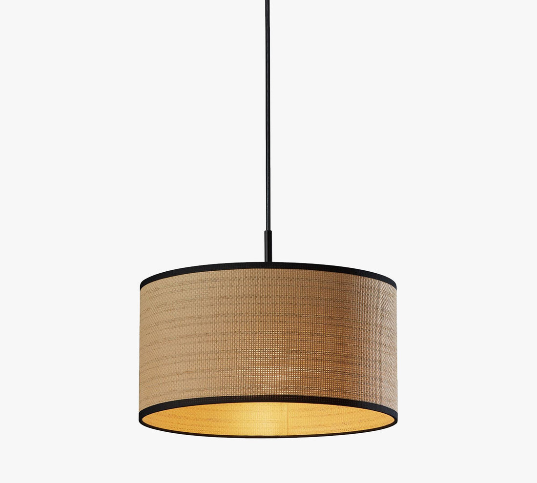 Suspension tambour en tissu Dumora - Suspension design en lin