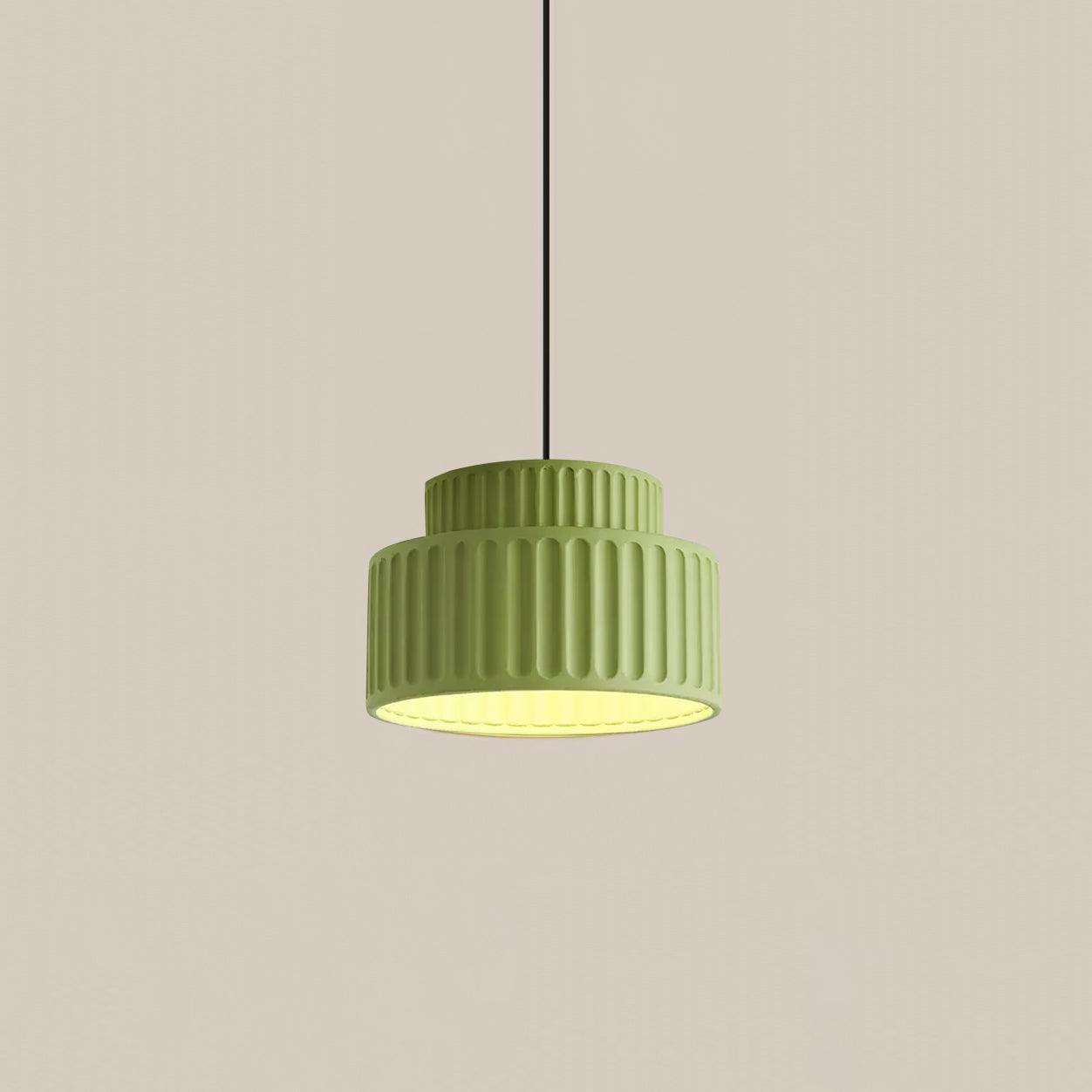 Green Retro Acrylic Ceiling Light Resin Shade Compatible with Dimmer Switches