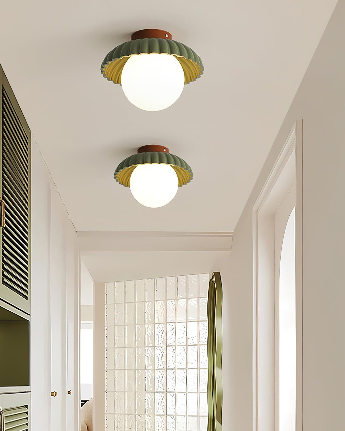 Classy Alien Cream Style Ceiling Light with Classic Round Shape