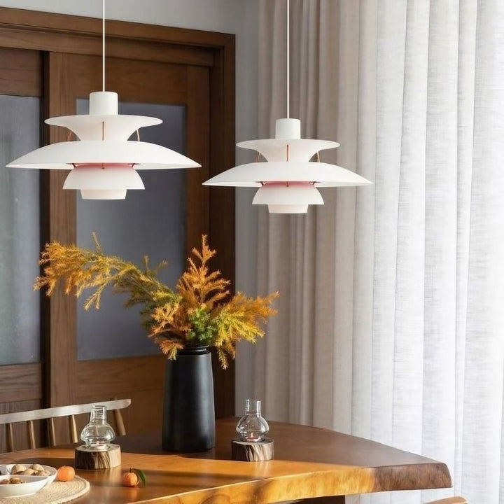 Suspension multicouche danoise - Lampe de salle à manger scandinave en métal