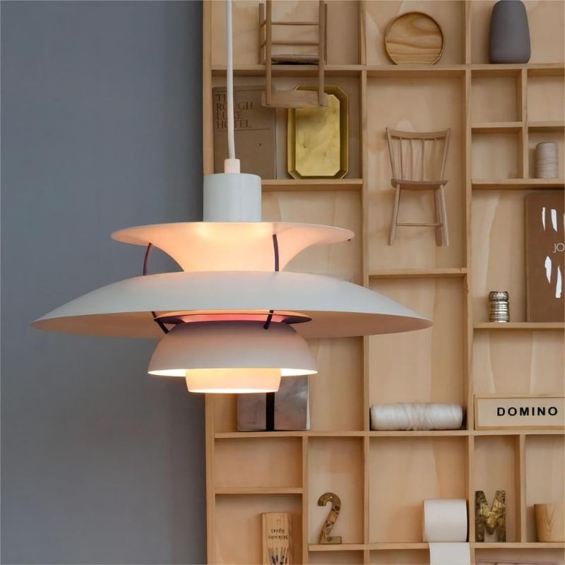 Suspension multicouche danoise - Lampe de salle à manger scandinave en métal