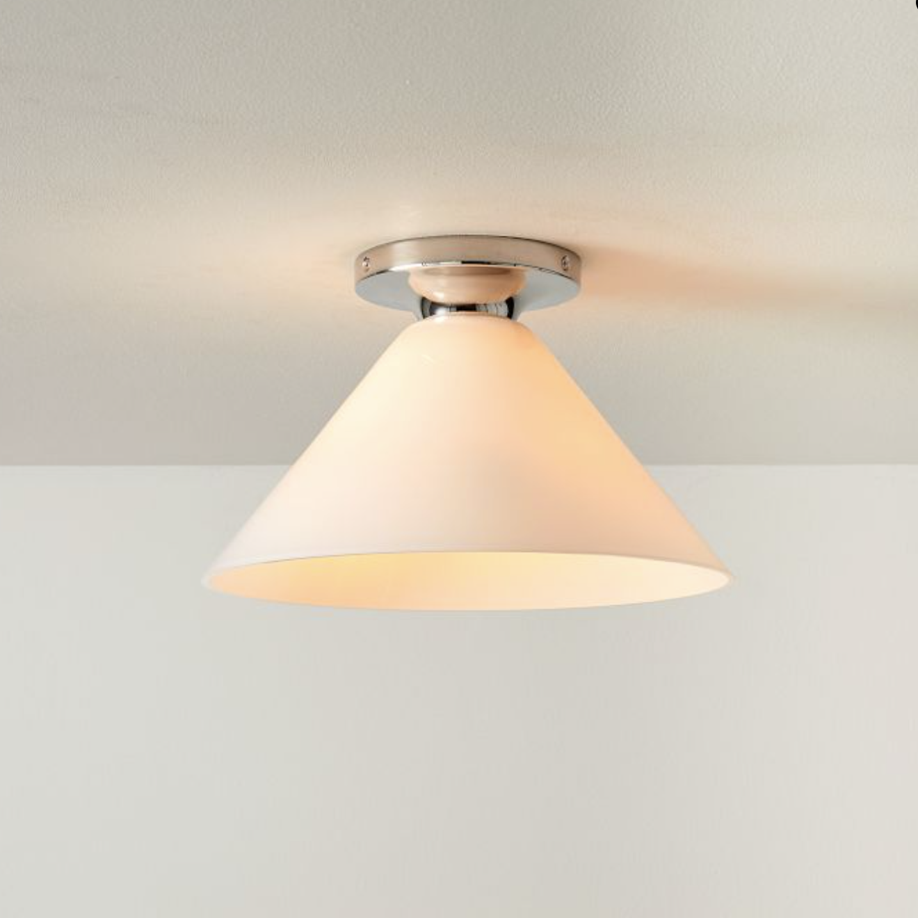 Conica Cone Flush Mount – Glass Ceiling Light for Modern Spaces