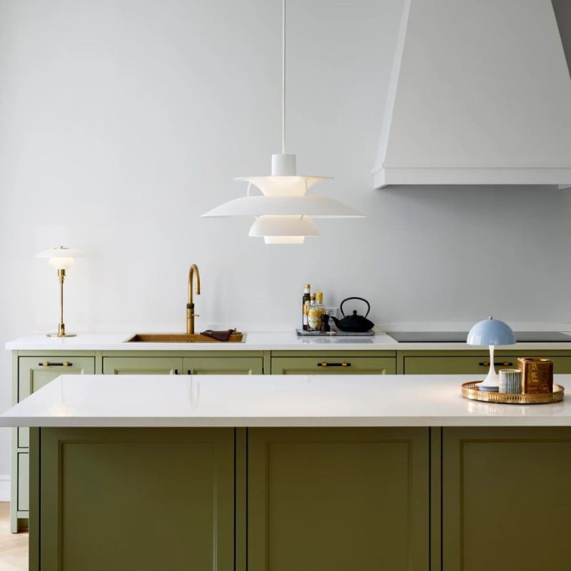 Suspension multicouche danoise - Lampe de salle à manger scandinave en métal