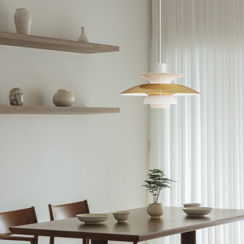 Suspension multicouche danoise - Lampe de salle à manger scandinave en métal