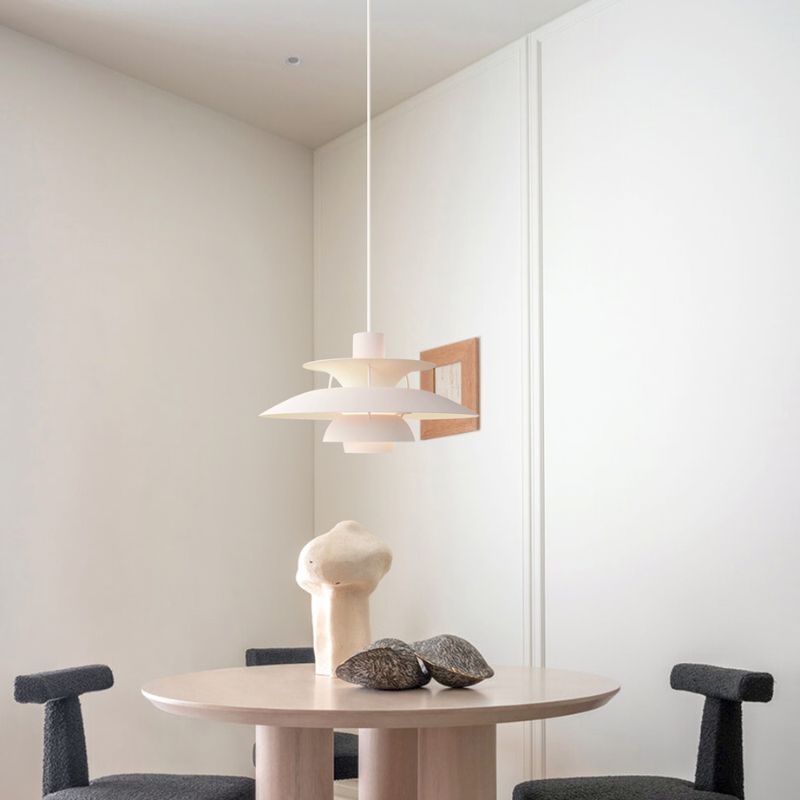 Suspension multicouche danoise - Lampe de salle à manger scandinave en métal