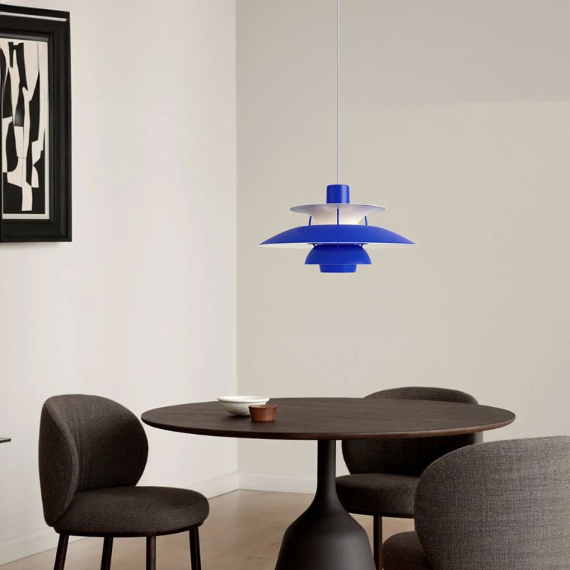 Suspension multicouche danoise - Lampe de salle à manger scandinave en métal
