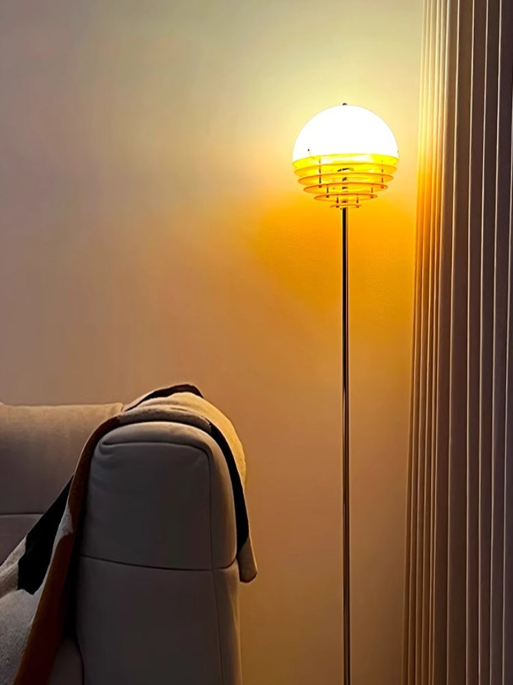 Bauhaus Inspired Sunset Floor Lamp in Acrylic & Glass