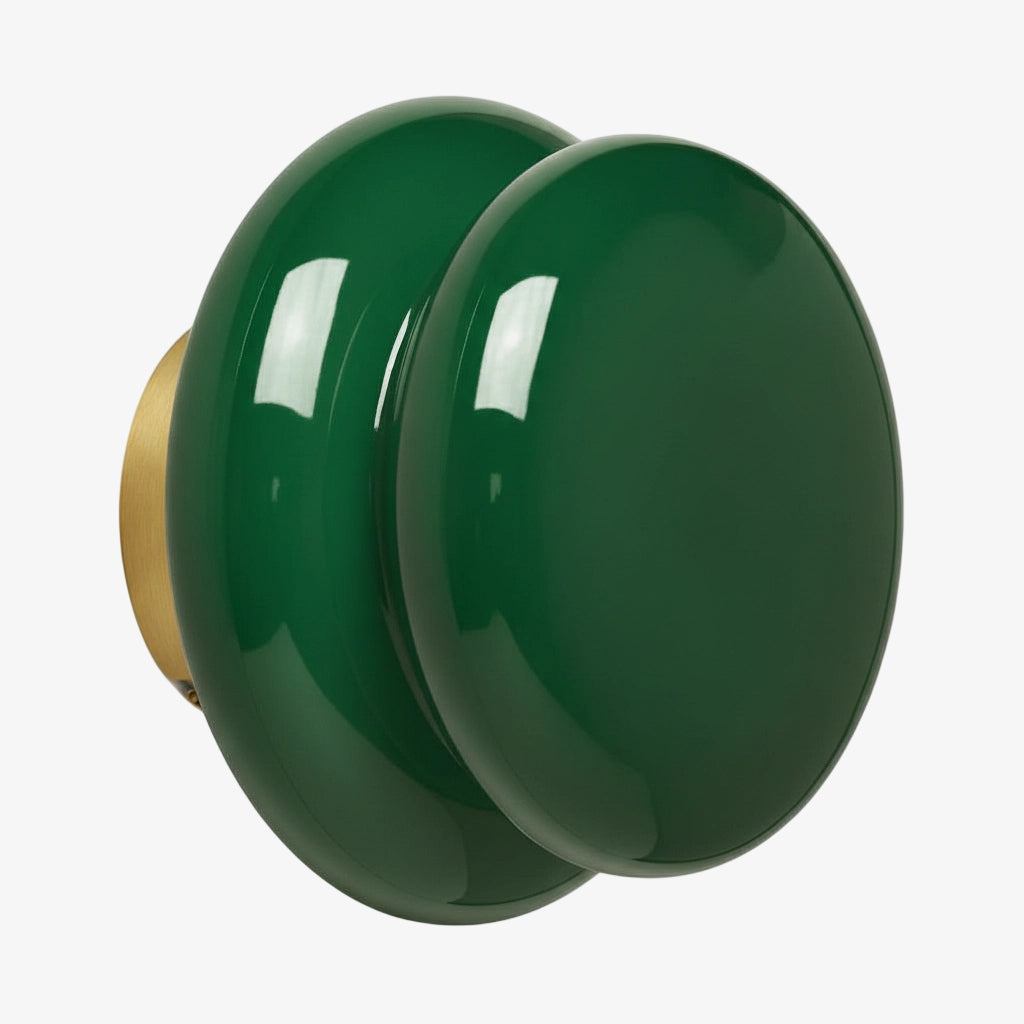 Vintage Opal Glass Wall Lamp - Classic Round Sconce for Living Room