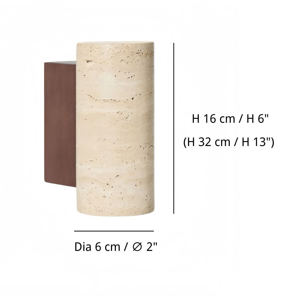 Natural Stone Wall Sconces - Handcrafted Travertine Lighting