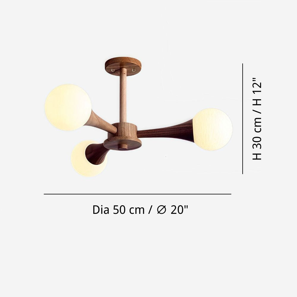 Sputnik Glass Ball Ceiling Lamp - Sleek Flush Mount Sputnik Light for Bedroom