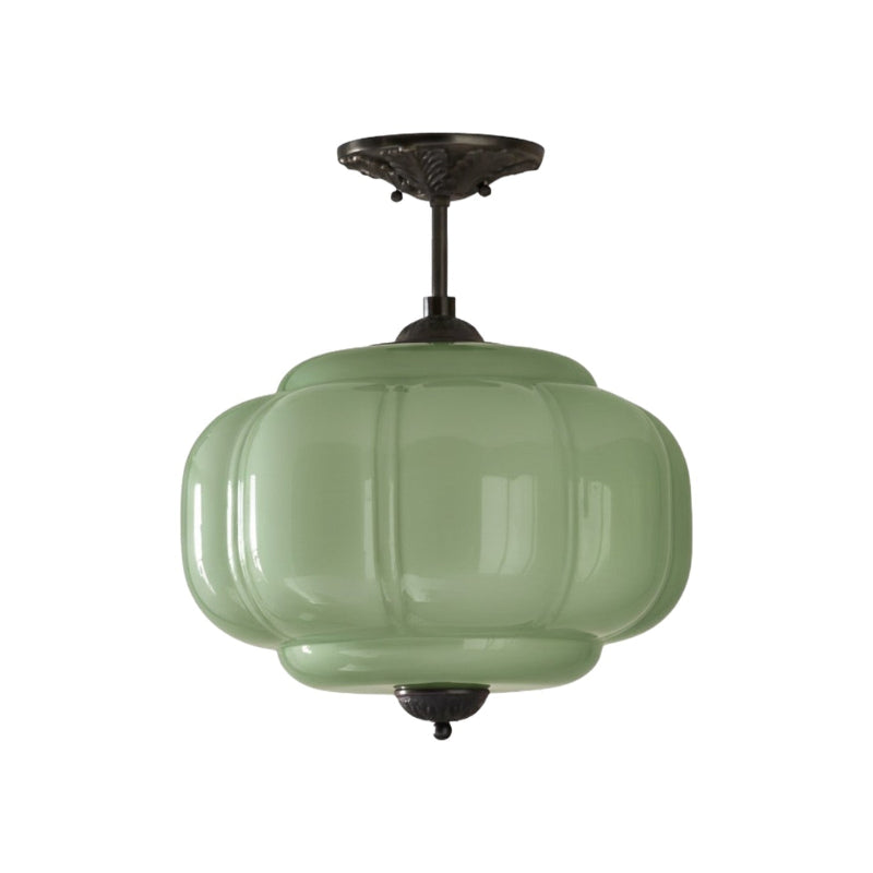 Eloise Vintage Pendant Light - Glass Semi-Flush Mount for Kitchen