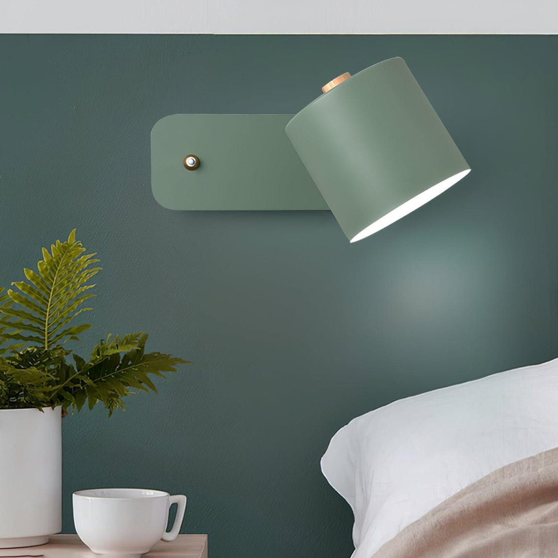 Applique murale cylindrique rotative — Éclairage d'intérieur minimaliste en métal