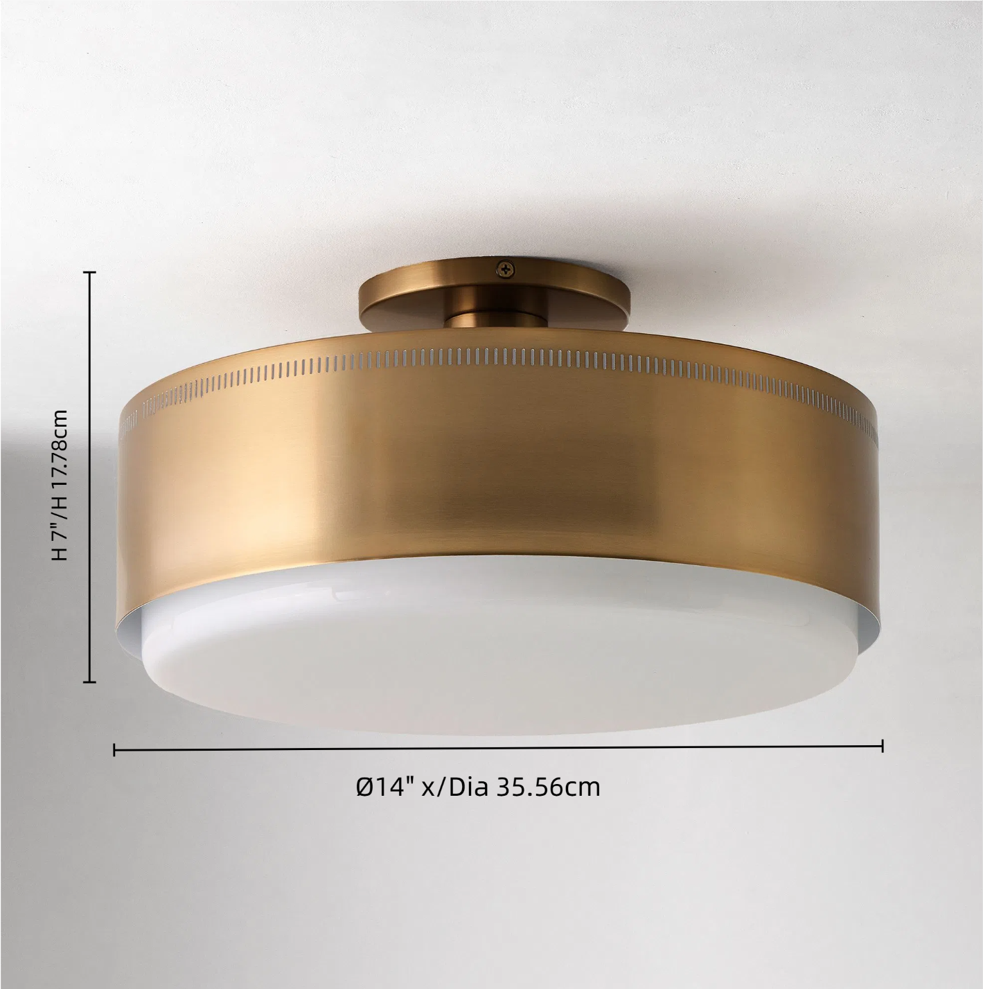 Bolvira Metal Flush Mount - Contemporary Ceiling Light with Subtle Glow