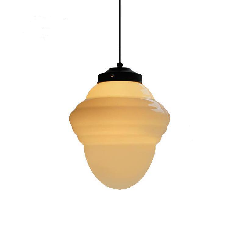 White Milk Glass Pendant Light - Vintage Elegance