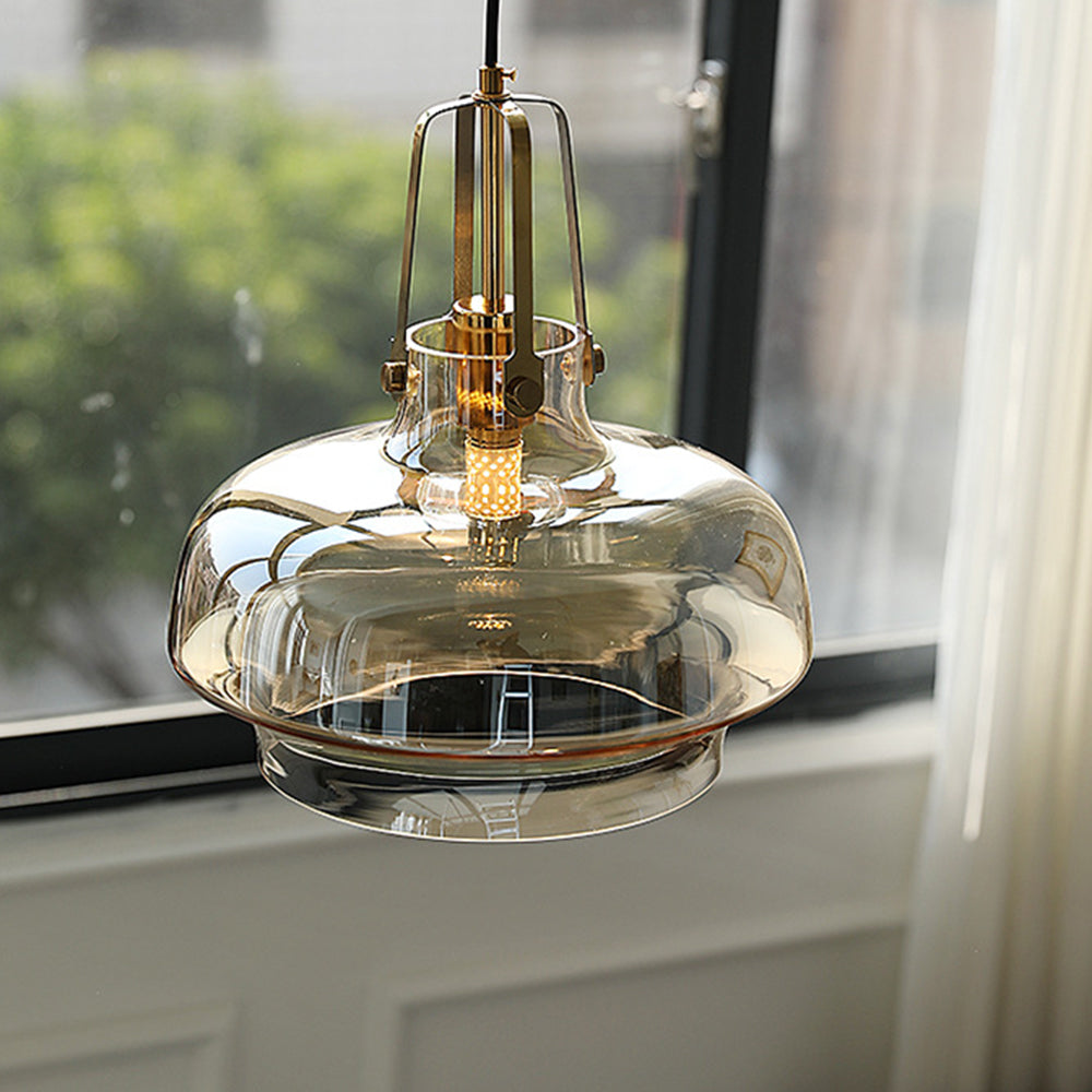 Modern Unique Shaped Fish Tank Glass Pendant Light