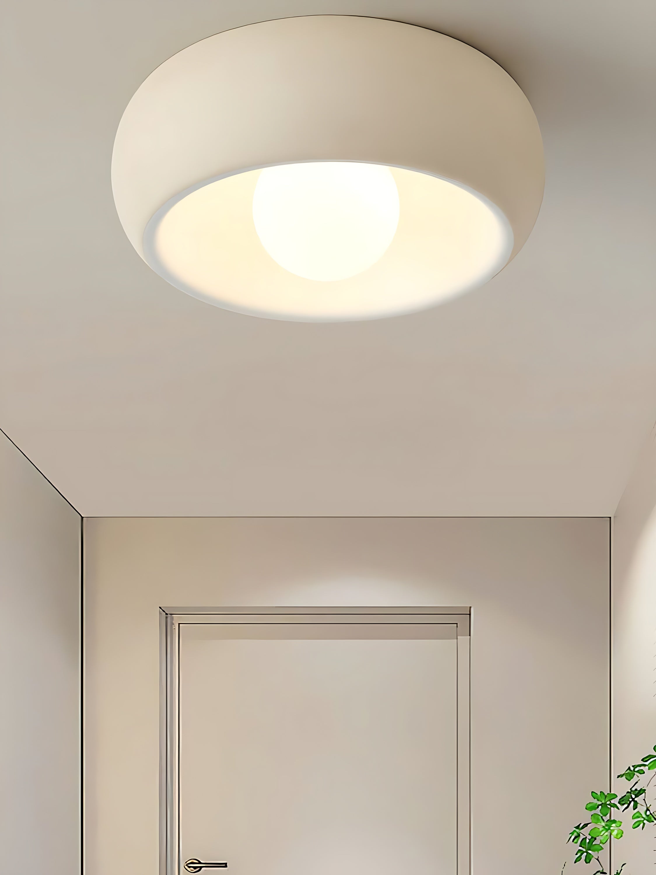 Modern Glass Metal Ceiling Light in Walnut for Indoor Lighting