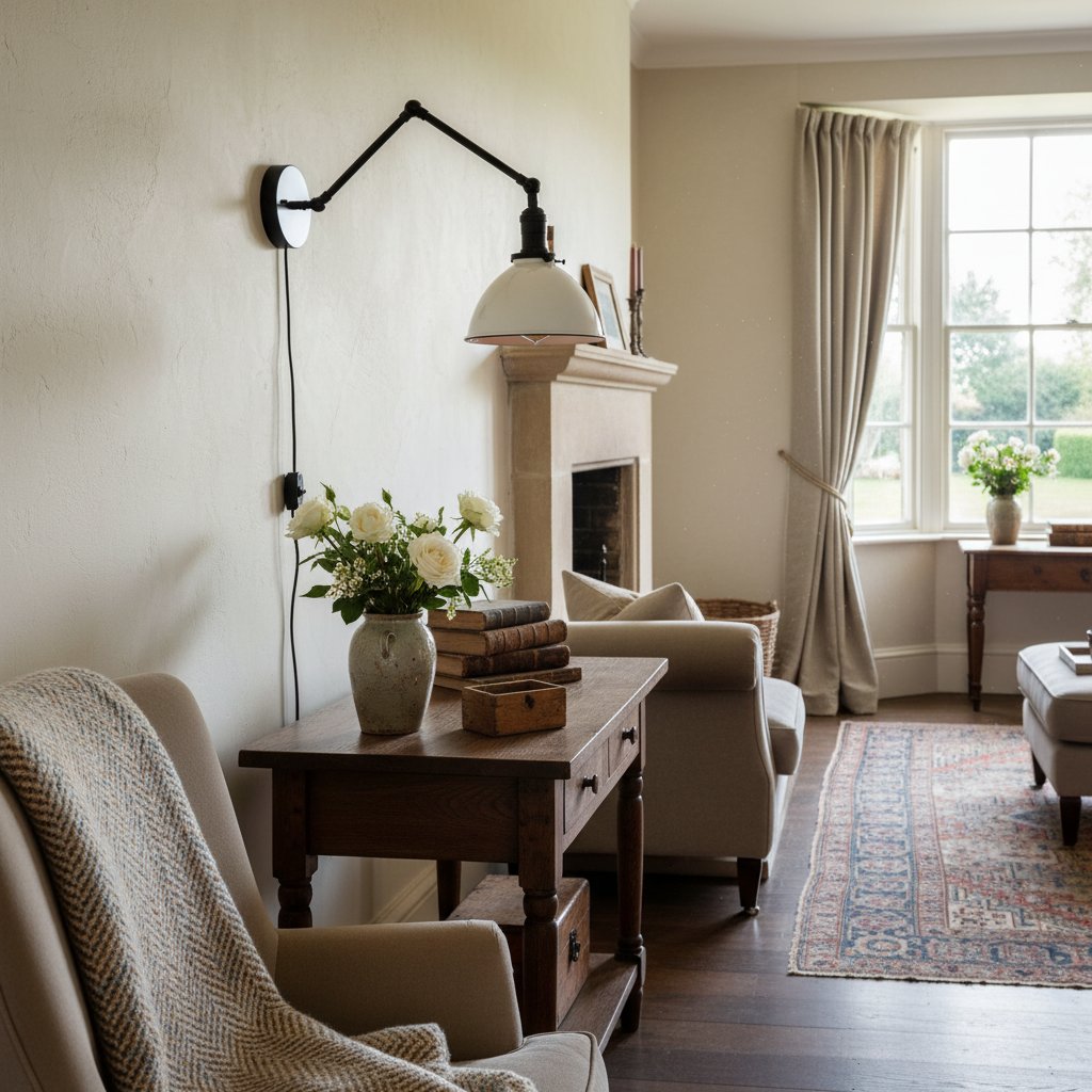 Conique Metal Vintage Industrial Swing Arm Wall Lamp - Adjustable Dome Shade for Study