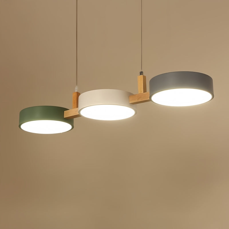 3-Light Macaron Pendant Light – Modern Designer Chandelier for Indoor Use