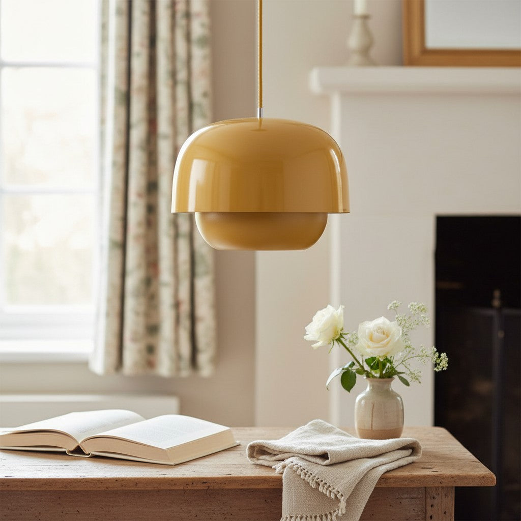 Clinco Retro-Modern Metal Pendant - Dual Shade Dome Light