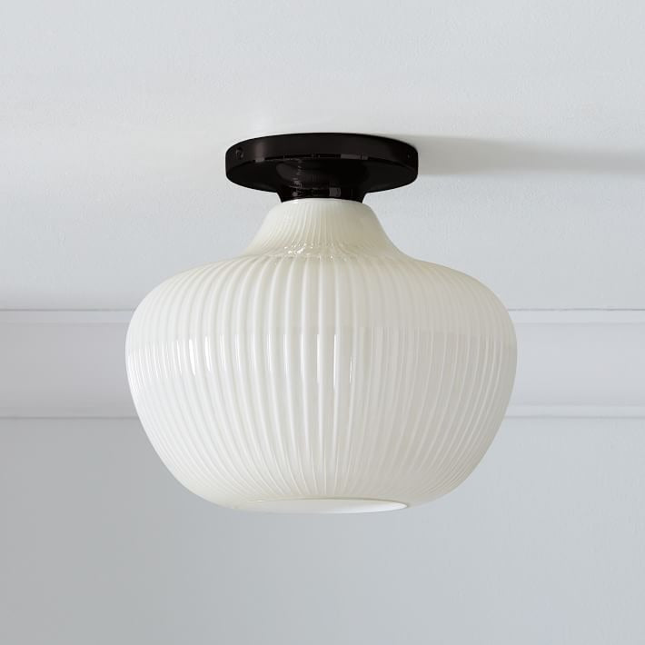 Plafonnier encastré en verre Rivrona - Design globe champagne moderne