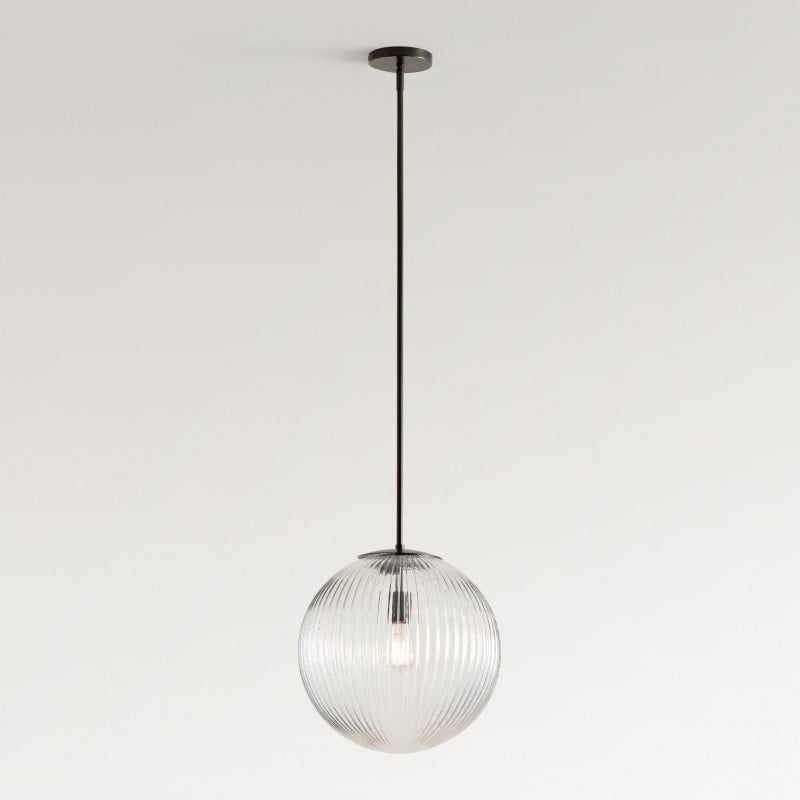 Farmhouse Cooper Ribbed Pendant Light - Antique Style Warm Faceted Radiance