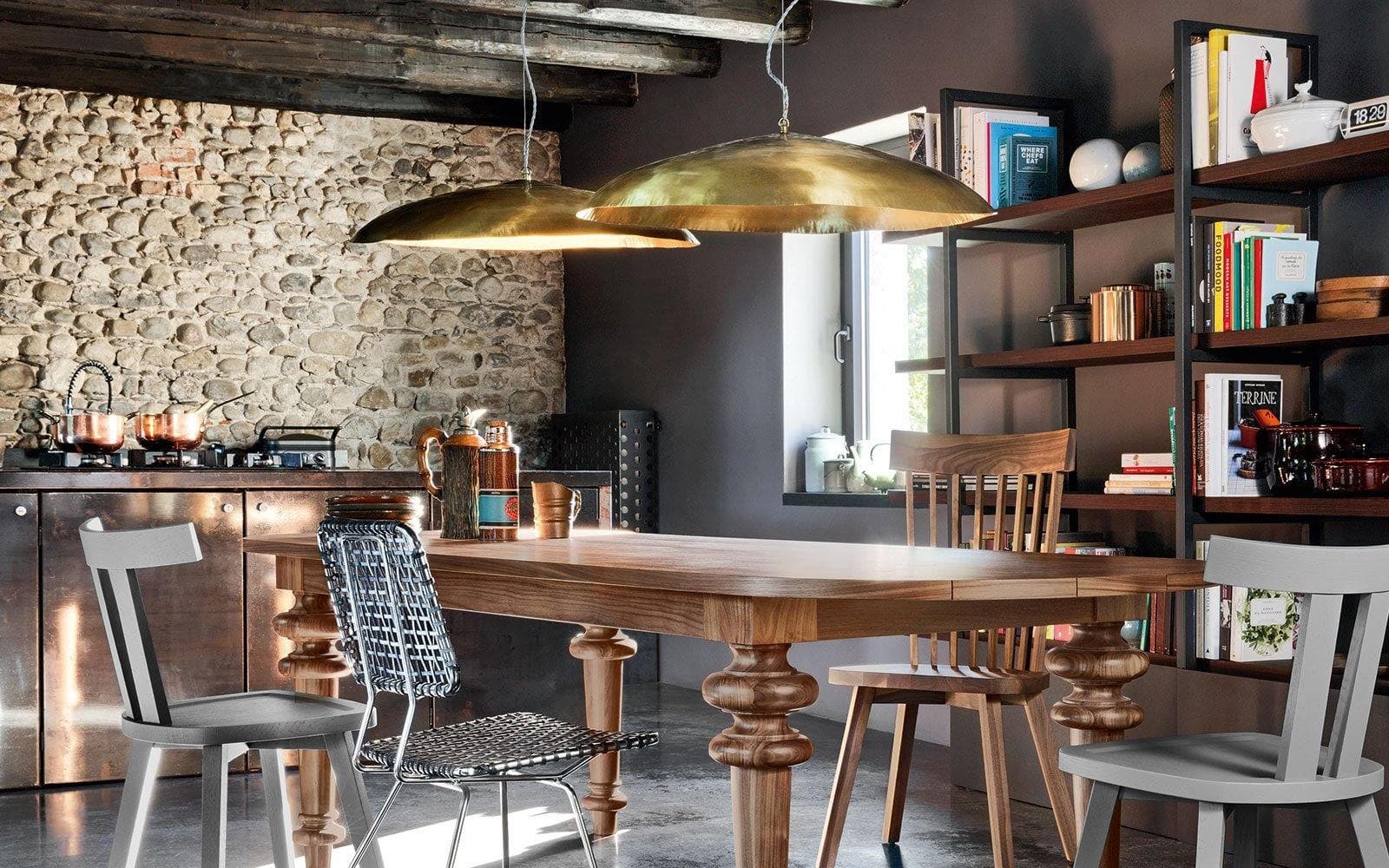 Hammered Brass Suspension Light